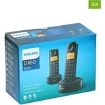 Philips 2er-Set: Schnurlose Telefone "D1602B/01 Dual"