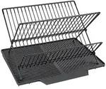 Wenko Abtropfgestell "Nelia" in Schwarz - (B)40 x (H)25 x (T)34 cm
