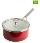 KitchenAid 2tlg. Set: Stielkasserolle "Core Enamel" in Rot - &Oslash; 18 cm