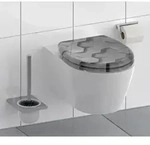 Sch&uuml;tte WC-Sitz mit Absenkautomatik "Hexagons" in Grau