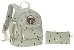 L&auml;ssig Rucksack "Happy Prints" in Gr&uuml;n - (L)24,5 x (B)15,5 x (H)27 cm