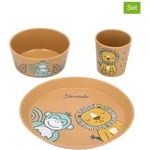 Sterntaler&reg; 3tlg. Kindergeschirr-Set "Albert & Lio" in Hellbraun