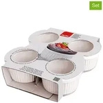 Ibili 4er-Set: F&ouml;rmchen in Wei&szlig; - &Oslash; 9 cm