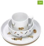 L&auml;ssig 3tlg. Kindergeschirr-Set ''Little Mateys" in Wei&szlig;