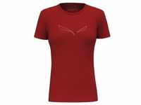 Salewa Pure Eagle Frame Dry W - T-Shirt- Damen - Dark Red/White/Black - I40 D34