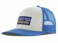 Patagonia P-6 Logo Trucker - Schirmmütze - White/Light Blue
