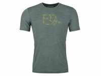 Ortovox Cool Tec Mtn Logo M - T-Shirt - Herren - Green - M