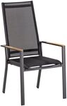 Niehoff Palos Flex Gartensessel verstellbar Aluminium/Textilene Schwarz|Dunkelgrau