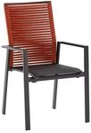 Niehoff Cervo Stapelsessel Aluminium/Rope Schwarz|Rot|Dunkelgrau G442-100-103
