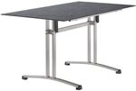 Sieger Klapptisch 140x80cm Stahl/Polytec Dunkelgrau|Hellgrau 5375-20