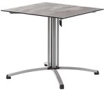 Sieger Klapptisch 80x80cm Stahl/Polytec Dunkelgrau|Hellgrau 5330-21