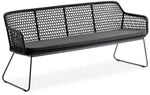 Niehoff Kubu Gartenbank inkl. Sitzkissen Aluminium/Rope/Olefin Dunkelgrau