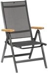 Kettler Granada Klappsessel verstellbar Aluminium/Outdoorgewebe Dunkelgrau