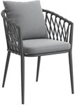 LC Garden Sunrepo Stapelsessel Aluminium mit Sitz- und R&uuml;ckenkissen Dunkelgrau