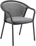 Solpuri Jooy Stapelsessel Aluminium mit Sitzkissen Dunkelgrau JOO-100-307-072