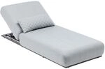 Kettler Ego Gartenliege verstellbar Aluminium/Sunbrella Dunkelgrau|Hellgrau