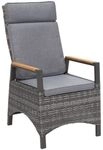 LC Garden Keramo Gartensessel verstellbar Aluminium mit Sitz- und R&uuml;ckenkissen