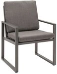 OUTLIV. Sydney Gartensessel Aluminium mit Sitz- und R&uuml;ckenkissen Dunkelgrau