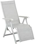 Kettler Basic Plus Relaxliege verstellbar Aluminium/Outdoorgewebe Wei&szlig;|Hellgrau