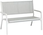 Kettler Basic Plus Gartenbank 138cm Aluminium/Outdoorgewebe Hellgrau 0301211-5200