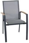 Siena Garden Velia Stapelsessel Aluminium/Textilene Schwarz T59632