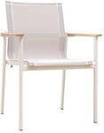 Zebra Enox Stapelsessel Aluminium/Batyline Taupe|Sand AR7335