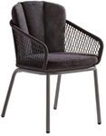 Sieger Gomera Gartensessel Aluminium mit Sitz- und R&uuml;ckenkissen Dunkelgrau 533/G-G
