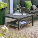 Siena Garden Kansas Loungetisch 75x75cm Aluminium/Glaskeramik Dunkelgrau T88417