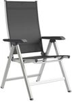 Kettler Basic Plus Klappsessel verstellbar Aluminium/Outdoorgewebe Dunkelgrau