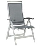 Sieger Royal Klappsessel verstellbar Aluminium/Textilene Dunkelgrau 937/A