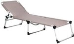 Siena Garden XXL Dreibeinliege Aluminium/Textilene Braun|Hellgrau 277421
