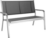 Kettler Basic Plus Gartenbank 138cm Aluminium/Outdoorgewebe Dunkelgrau 0301211-0000