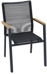 Siena Garden Bologna Stapelsessel Aluminium/Rope/Ranotex Dunkelgrau T88491