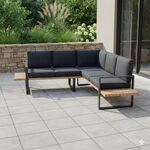 Siena Garden Bari Dininglounge Aluminium/Polypropylen Dunkelgrau T88494