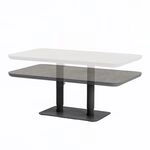 Zebra Move Lifttisch 140x80cm Aluminium/Keramik Dunkelgrau AR6352