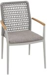Siena Garden Cortina Stapelsessel Aluminium mit Sitzkissen Taupe|Hellgrau V32194