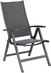 Kettler Simply Klappsessel verstellbar Aluminium/Outdoorgewebe Dunkelgrau