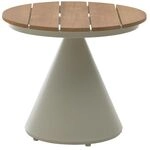 Interliving 7015 Beistelltisch Garten &Oslash;50cm Aluminium/Teak Dunkelgrau 259041