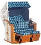 Sunny Smart Rustikal 255 Plus Strandkorb Geflecht/Fichte Wei&szlig; 70117502-1246