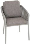Siena Garden Merano Stapelsessel Aluminium mit Sitz- und R&uuml;ckenkissen Taupe|Hellgrau