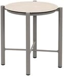 Apple Bee Bora Bora Beistelltisch Garten &Oslash;40cm Aluminium/Sinterstone Taupe|Sand