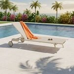 Zebra Somerset Gartenliege verstellbar Aluminium/Textilene Taupe|Sand AR6609