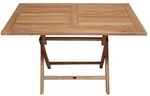 Zebra Poker Klapptisch 140x95 cm Teak mit Edelstahlbeschl&auml;gen AR24010-S