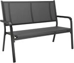 Kettler Basic Plus Gartenbank 138cm Aluminium/Outdoorgewebe Dunkelgrau 0301211-7000