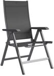 Kettler Basic Plus Klappsessel verstellbar Aluminium/Outdoorgewebe Dunkelgrau