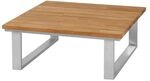 Zebra Belvedere Loungetisch 76x76 cm Edelstahl/Teak Hellgrau AR3365