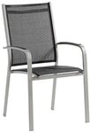 Sieger Meran Stapelsessel Aluminium/Textilux Dunkelgrau 911/A-G