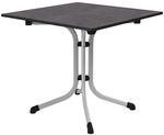Sieger Boulevard Klapptisch 80x80cm Stahl/Vivodur Dunkelgrau 3130-50