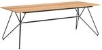 HOUE Sketch Gartentisch 220x89cm Stahl/Bambus Hellgrau 10716-0318