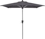 Doppler Active Mittelstockschirm 210x140cm - mit Kurbel Dunkelgrau 457460840